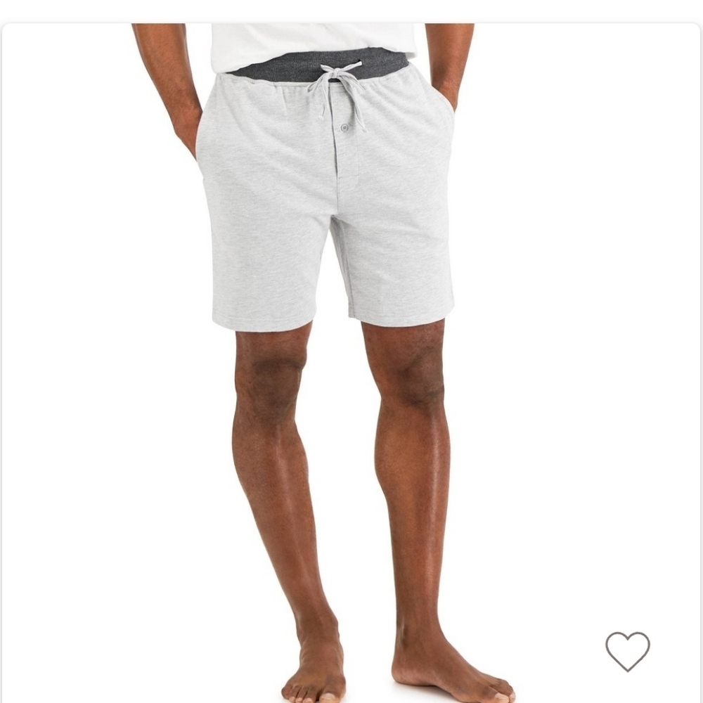 Hanes Premium Men's Pajama Shorts 1pk - Grey With Black Trim - 4XL